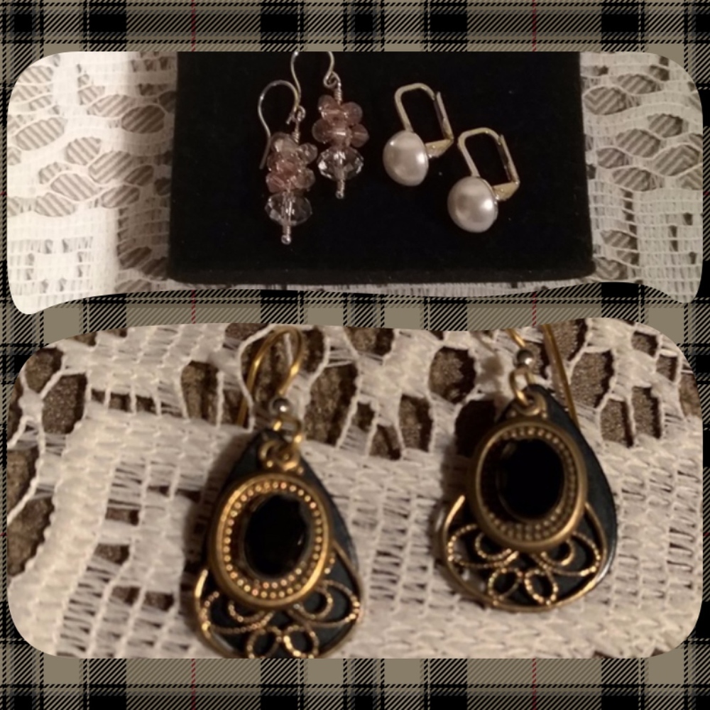 Drop Earrings - 3 Pair